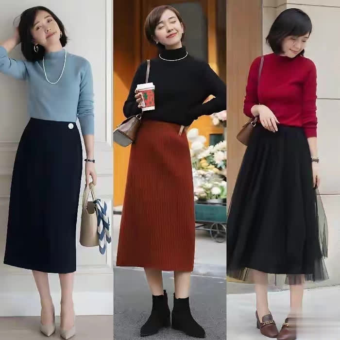 50歲女人秋季這樣搭針織衫，氣質(zhì)減齡又顯瘦！ 