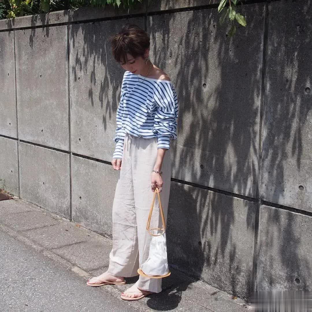 35岁日本短发姐姐的夏日穿搭秘籍：简约舒服又气质